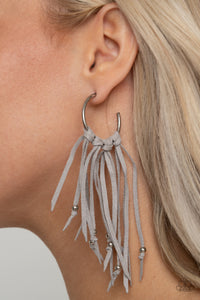 Paparazzi Accessories No Place Like HOMESPUN - Silver Earrings 