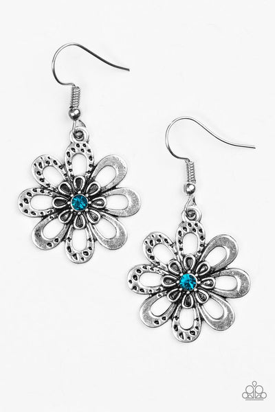 Paparazzi Accessories Fashion Floret - Blue Earrings 