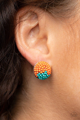 Paparazzi Accessories - As Happy As Can BEAD - Orange Earrings
