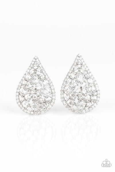 Paparazzi Accessories REIGN-Storm - White Earrings 