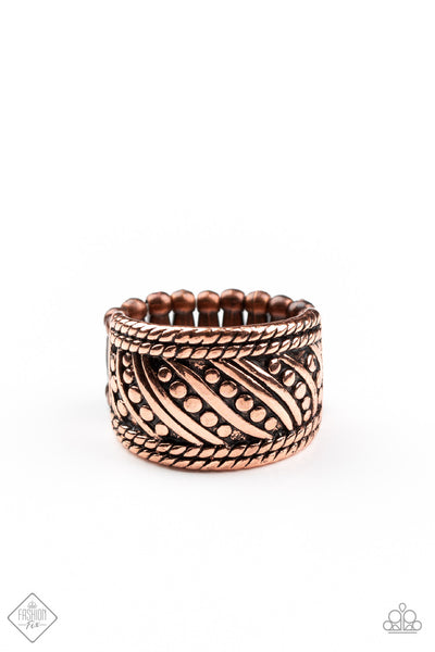 Paparazzi Accessories Slanted Shimmer Copper Ring