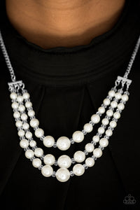 Paparazzi Accessories Spring Social - White Necklace & Earrings 