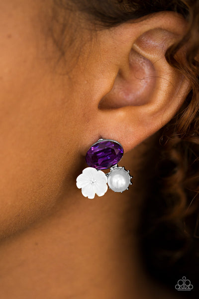 Paparazzi Accessories Lily Lagoon - Purple Post Earrings 
