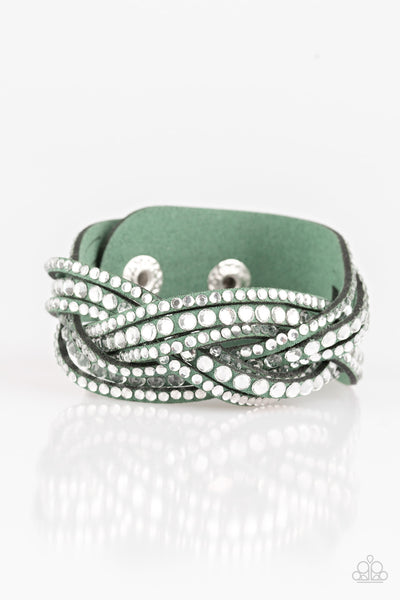 Paparazzi Accessories Bring On The Bling - Green Bracelet 