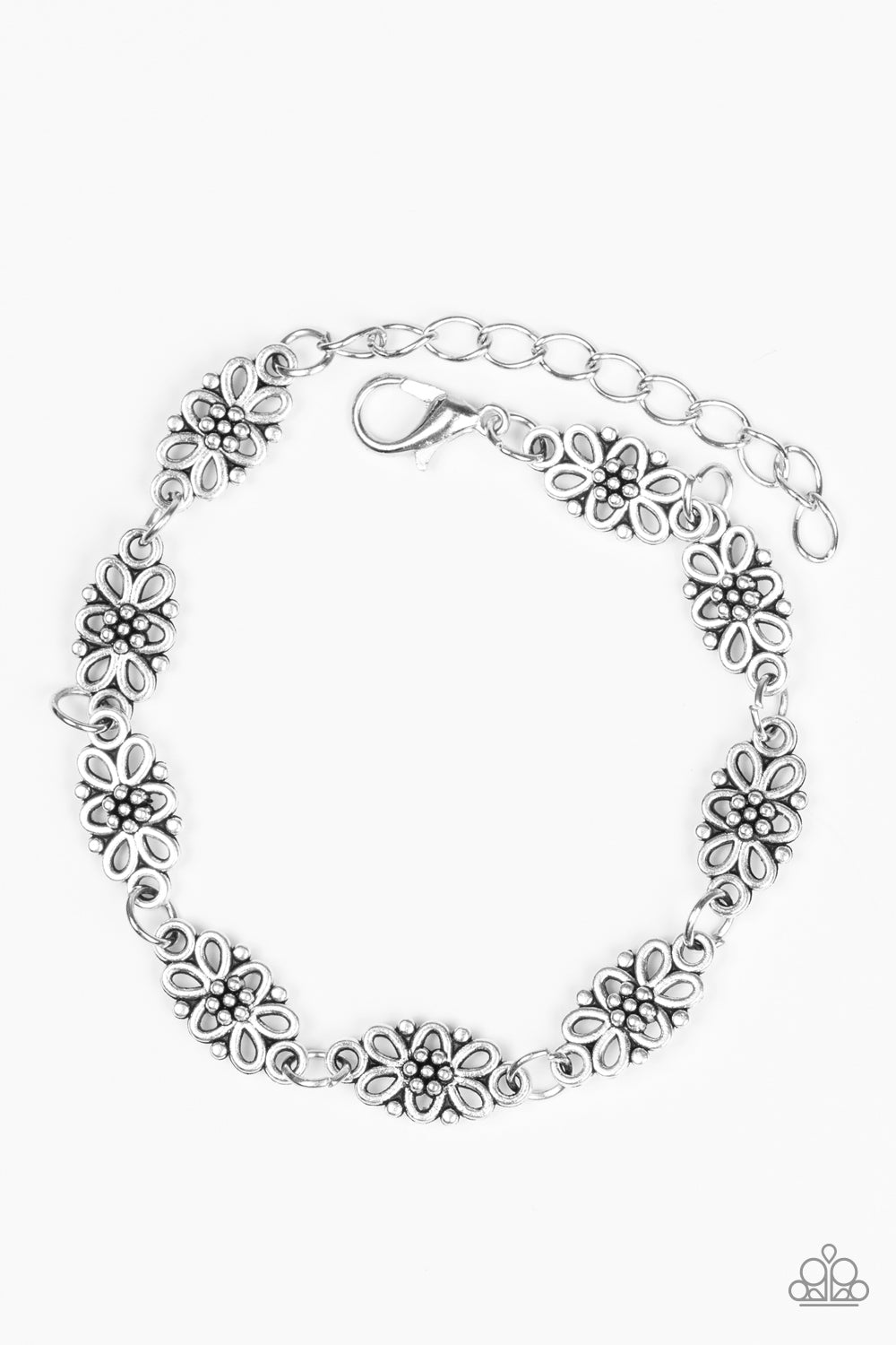 Paparazzi Accessories Easy Daisy - Silver Bracelet 
