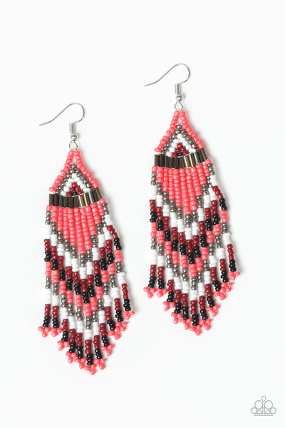 Paparazzi Accessories Colors Of The Wind - Orange Earrings 