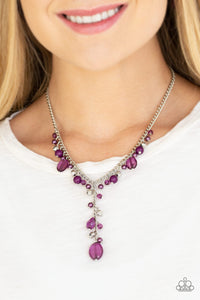 Paparazzi Accessories Crystal Couture - Purple Necklace & Earrings 