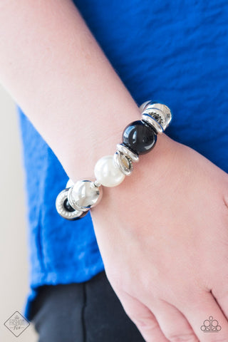 Paparazzi Accessories Rockin Rockefeller White/Black Bracelet 