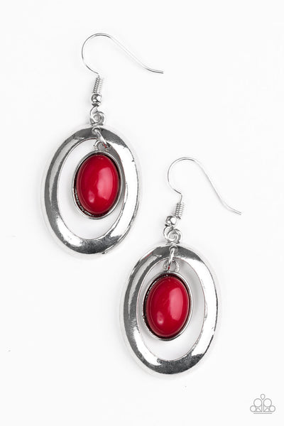 Paparazzi Accessories BEAD-iful Stranger - Red Earrings 