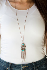 Paparazzi Accessories Whimsically Western - Copper Necklace & Earrings 