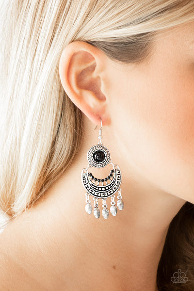 Paparazzi Accessories Mantra to Mantra - Black Earrings 