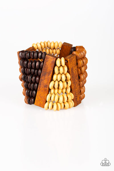 Paparazzi Accessories HAUTE In Hispaniola - Brown Bracelet 