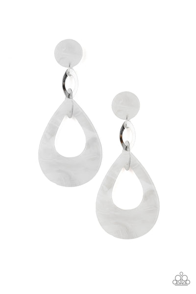 Paparazzi Accessories Beach Oasis - White Earrings