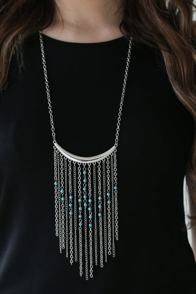 Paparazzi Accessories Runaway Rumba - Blue Necklace & Earrings 