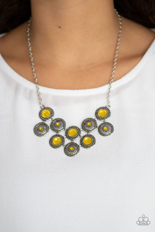 Paparazzi Accessories Whats Your Star Sign? - Yellow Necklace & Earrings 
