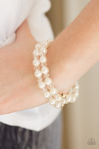 Paparazzi Accessories Modestly Modest - White Bracelet 