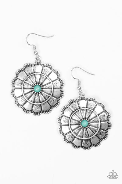 Paparazzi Accessories Im No Wallflower - Green Earrings 