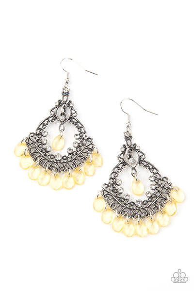 Paparazzi Accessories Lyrical Luster - Yellow Earrings 