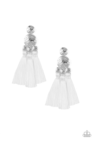 Paparazzi Accessories Taj Mahal Tourist - White Earrings 