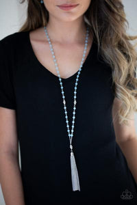 Paparazzi Accessories Tassel Takeover - Blue Necklace & Earrings 