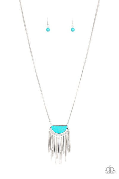 Paparazzi Accessories Desert Hustle - Blue Necklace & Earrings 