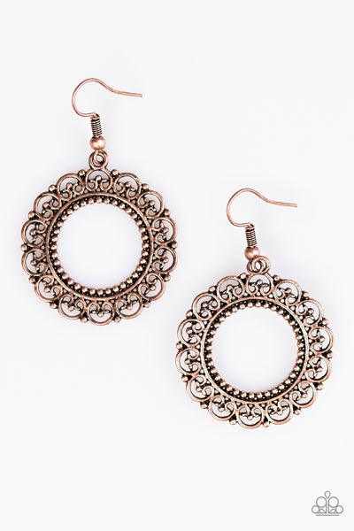 Paparazzi Accessories West Is Best - Copper Earrings 