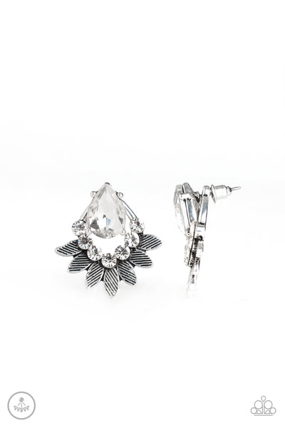 Paparazzi Accessories Crystal Canopy - White Earrings 