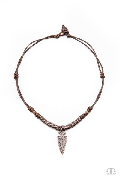 Paparazzi Accessories Rush In ARROWHEAD-First - Copper Necklace 