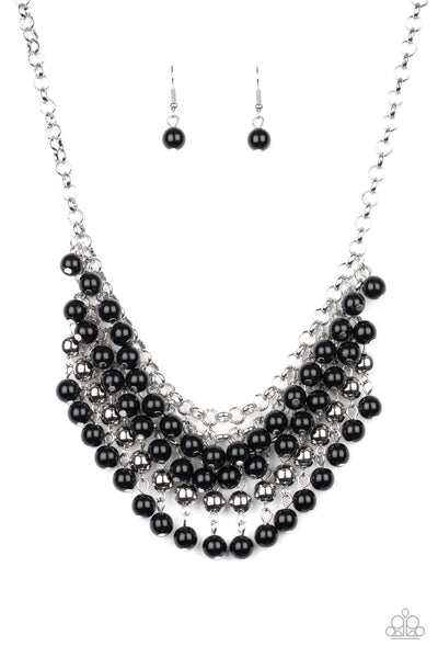 Paparazzi Accessories Jubilant Jingle - Black Necklace & Earrings 