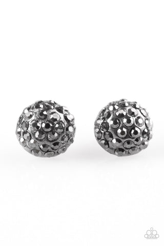 Paparazzi Accessories Wicked Glow - Black Post Earrings 