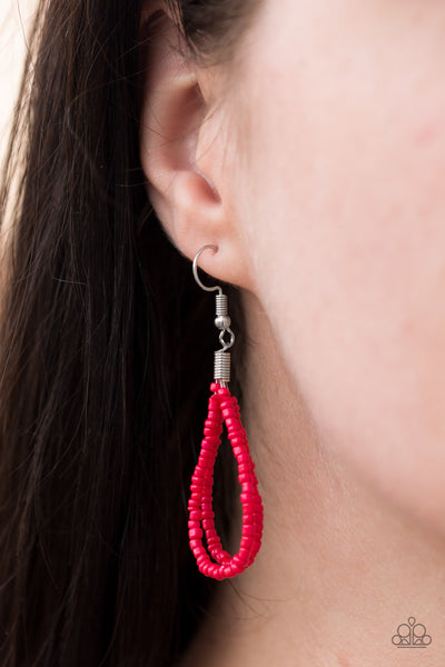 Paparazzi Accessories Bora Bombora - Red Necklace & Earrings 