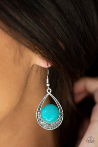 Paparazzi Earrings Richly Rio Rancho - Blue