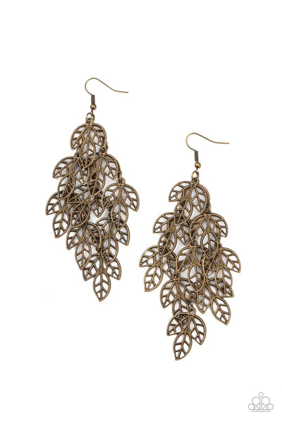 Paparazzi Accessories The Shakedown - Brass Earrings 