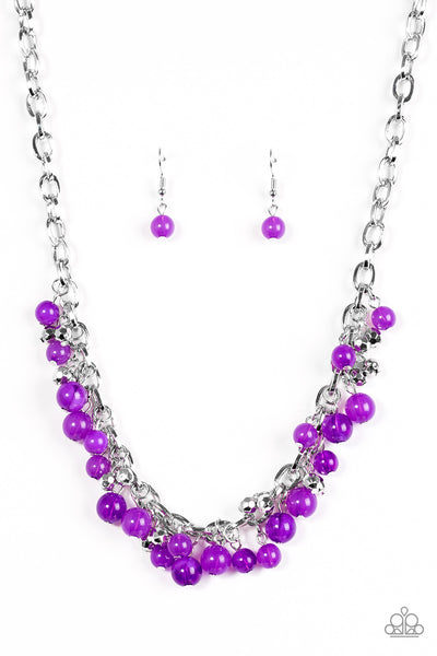 Paparazzi Accessories Palm Beach Boutique - Purple Necklace & Earrings 