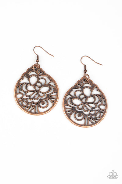 Paparazzi Accessories Garden Mosaic - Copper Earrings 