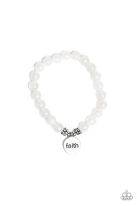 Paparazzi Accessories FAITH It, Till You Make It - White Bracelet 