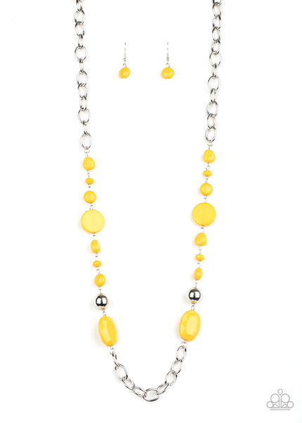 Paparazzi Accessories When I GLOW Up - Yellow Necklace & Earrings