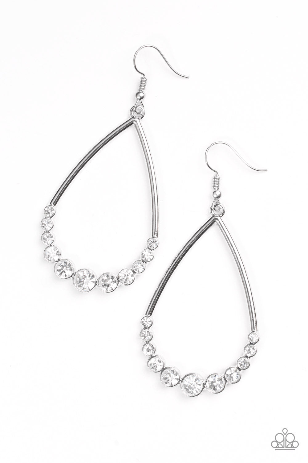 Paparazzi Accessories Dipped In Diamonds - White Earrings 