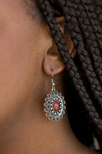 Paparazzi Accessories-Summer Blooms - Brown Earrings