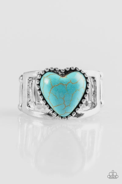 Paparazzi Accessories Rule With Your Heart - Blue Ring