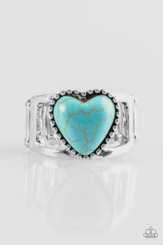 Paparazzi Accessories Rule With Your Heart - Blue Ring