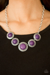 Paparazzi Accessories Mountain Roamer - Purple Necklace & Earrings 