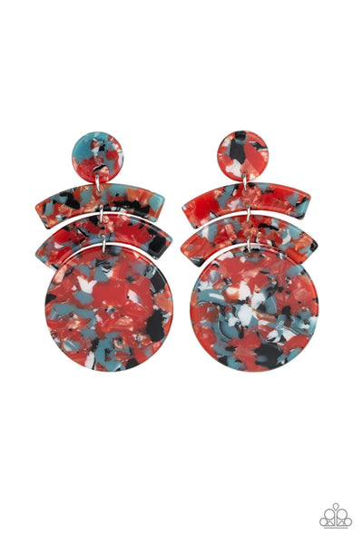 Paparazzi Accessories In The HAUTE Seat - Orange Earrings 