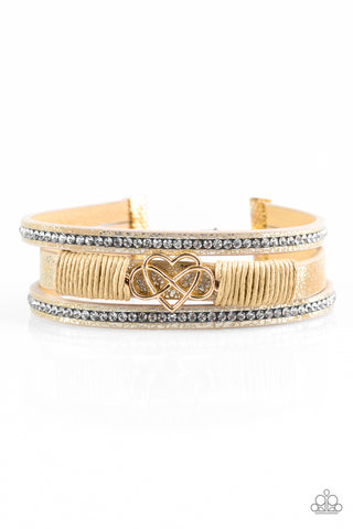 Paparazzi Accessories Hustlin Heart - Gold Bracelet 