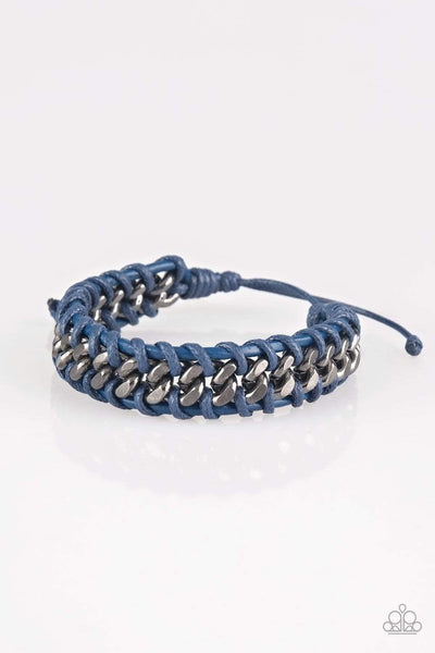 Paparazzi Accessories Racer Edge - Blue Bracelet 