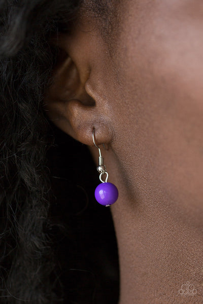 Paparazzi Accessories Flirtatiously Florida - Purple Necklace & Earrings 
