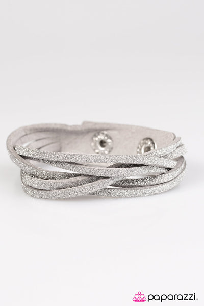 Paparazzi Accessories Rock Star Shimmer - Silver Bracelet 