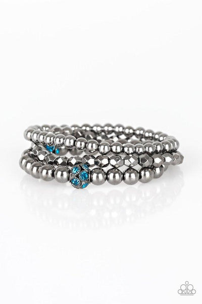 Paparazzi Accessories Noticeably Noir - Blue Bracelet 