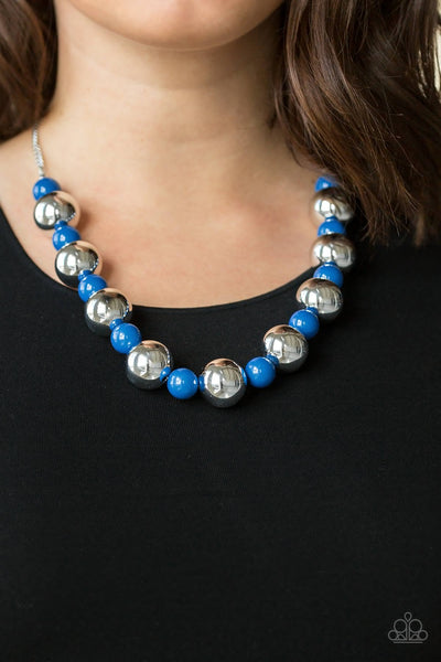 Paparazzi Accessories Top Pop - Blue Necklace & Earrings 