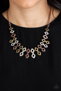 Paparazzi Accessories Geocentric - Multi Necklace & Earrings 